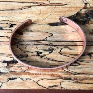 Simple Copper Bangle Bracelet Magnetic